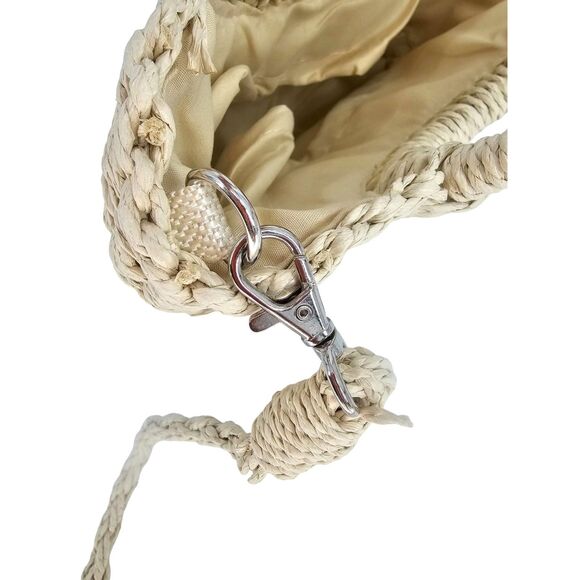 Half Round Woven Women's Straw Crossbody Bag - Picture 8 of 8